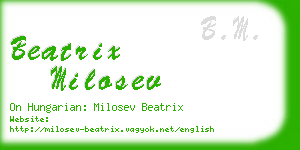 beatrix milosev business card